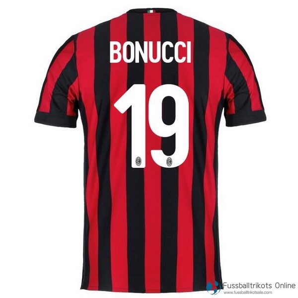 AC Milan Trikot Heim Bonucci 2017-18 Fussballtrikots Günstig
